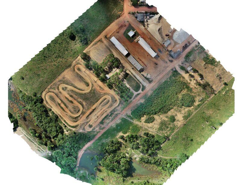 Ortofoto produzida por levantamento aéreo
